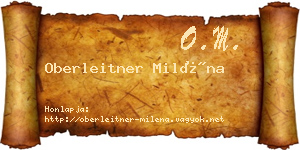 Oberleitner Miléna névjegykártya